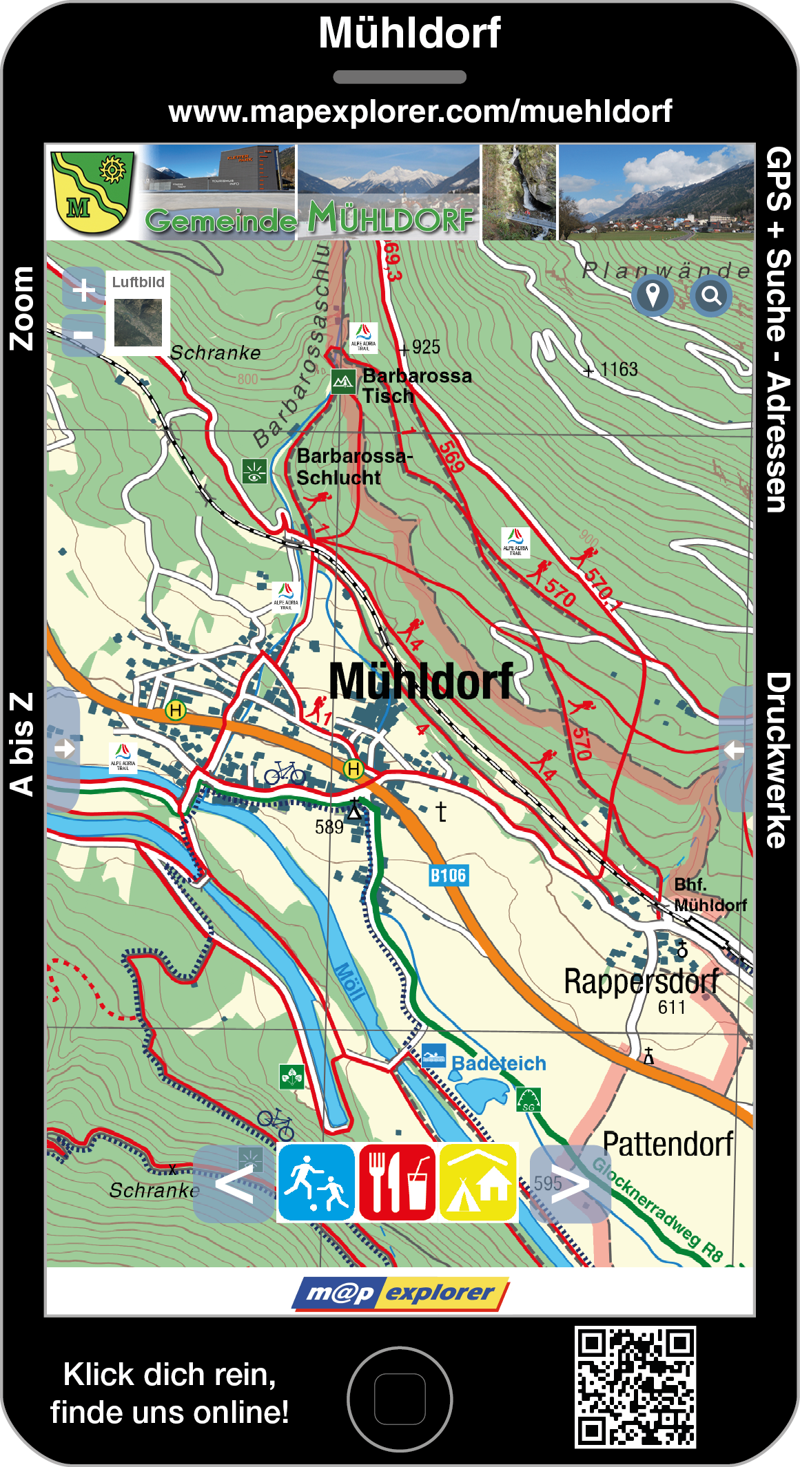 Ortsplan von Mühldorf auf mapexplorer.at