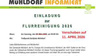 Flurreinigung verschoben auf 11.04.2026